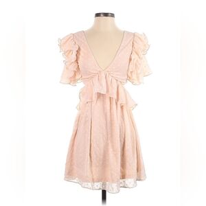 VICI Pink Swiss Dot Mini Dress